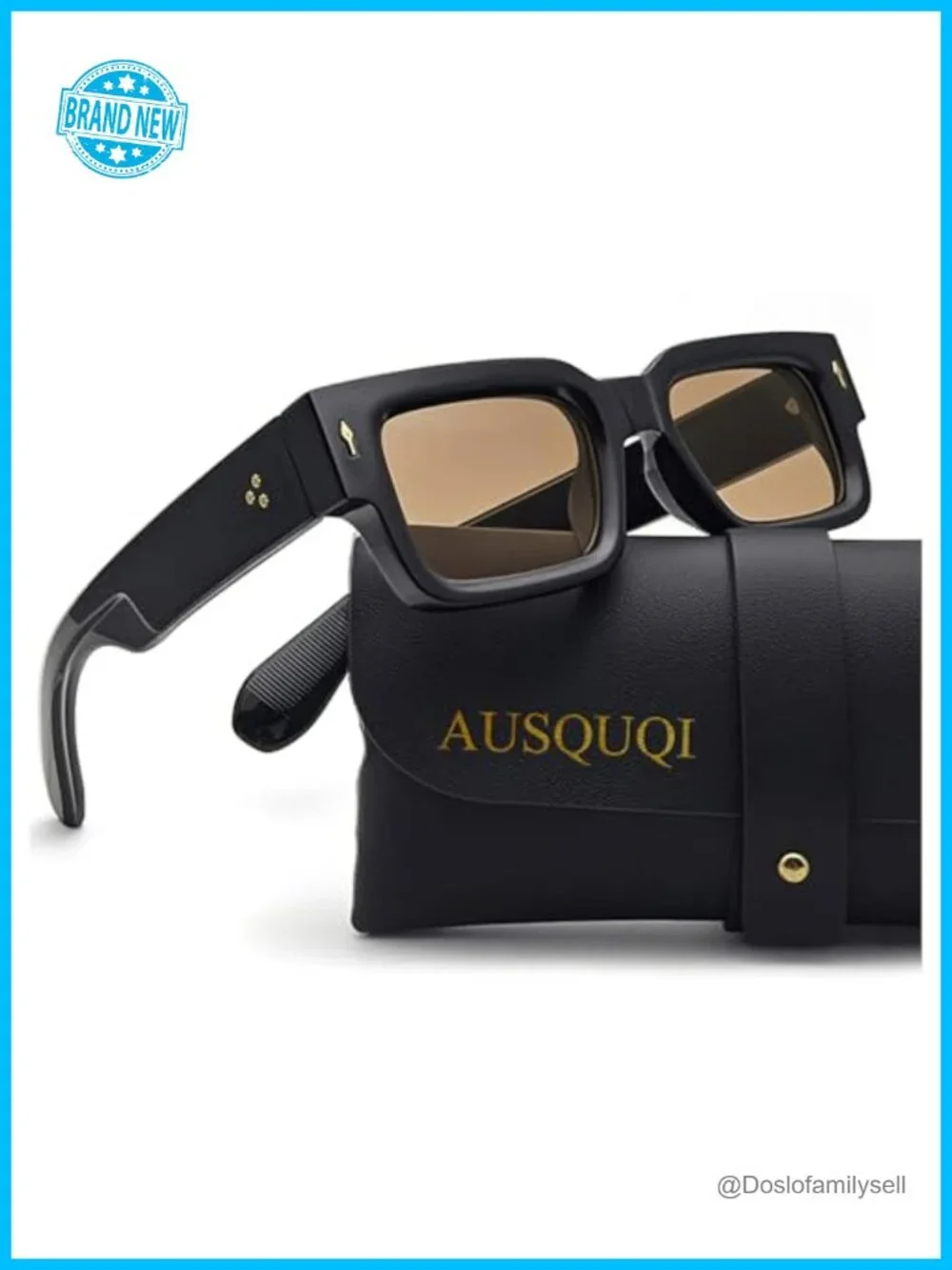 Chunky Rectangle Sunglasses UV400 Protection Unisex